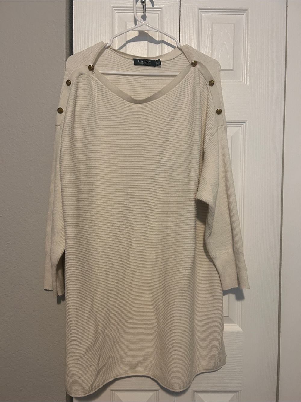 Ralph Lauren Women’s Cream Ribbed Sweater
